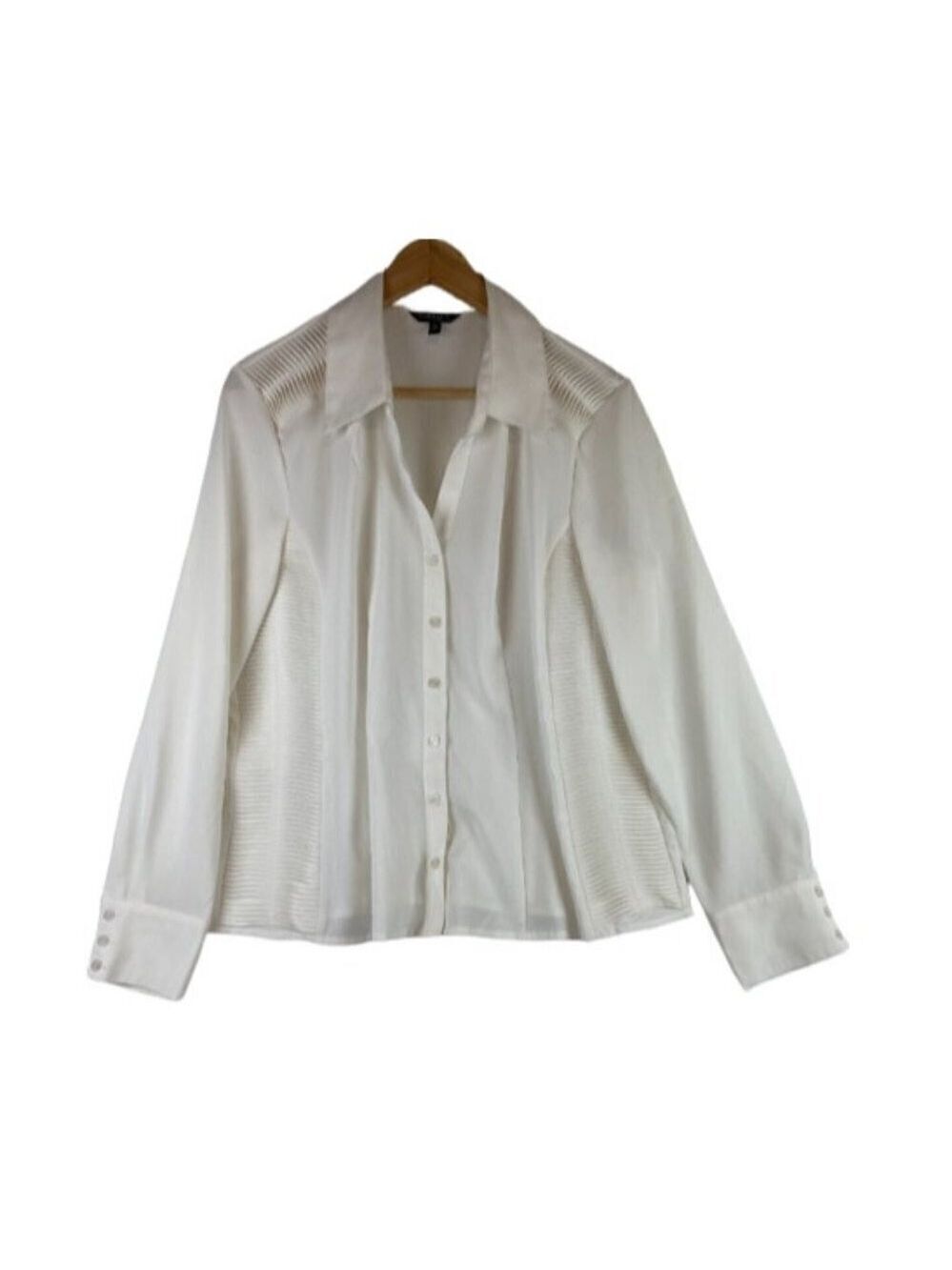 Conrad C Collection Women's White Button Down Top Size 14